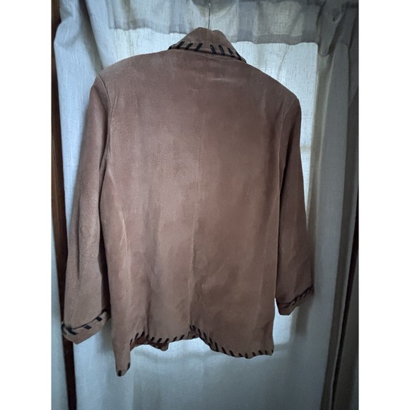 The Limited Collection Leather Jacket Womens L Brown Western Blazer Whipstitch - Picture 3 of 15